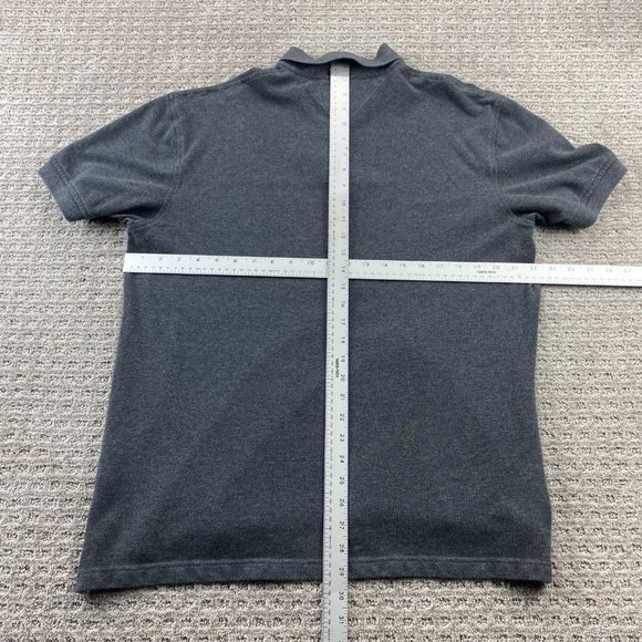 Tommy Hilfiger Polo Shirt Men Large L Gray Casual Golf Embroidered Logo Cotton - Picture 7 of 9